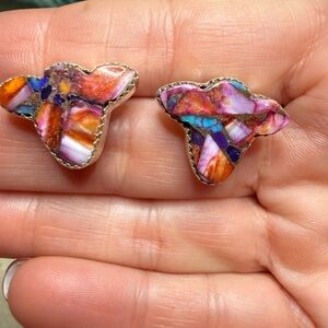 Spiny Oyster Cow Earring Studs